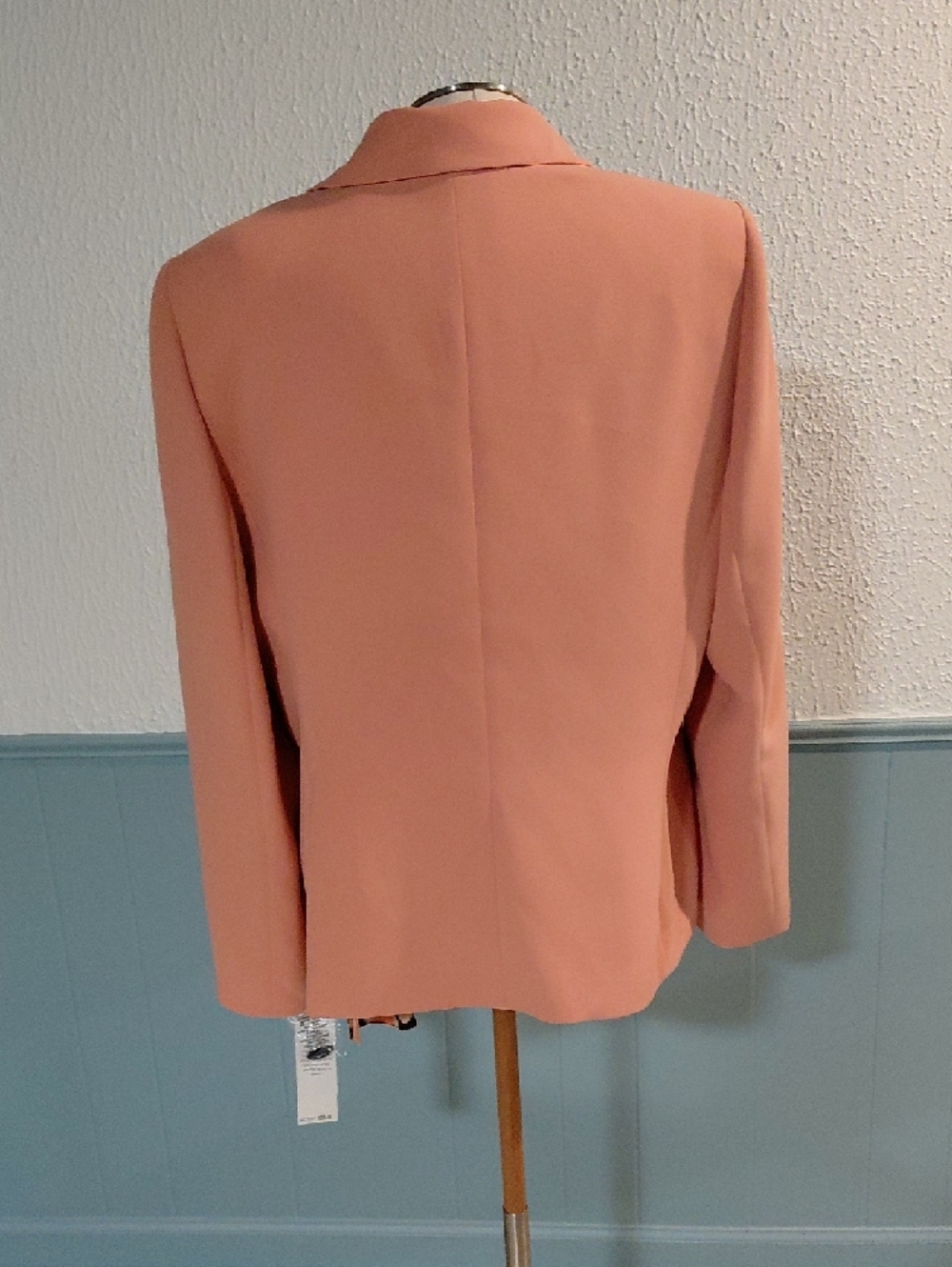 Le Suit Peach Pink Tailored Blazer Jacket - Picture 6 of 6
